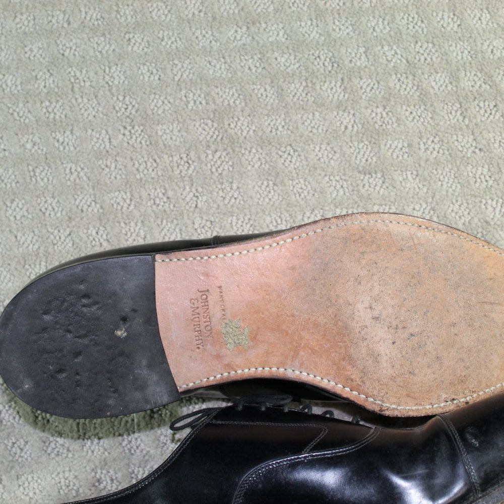 Johnston & Murphy Size 14 Black Dress Shoes - Picture 6 of 6